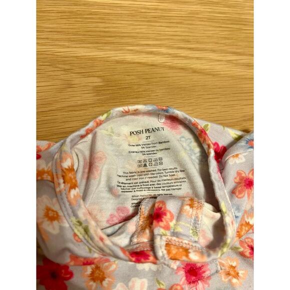 Posh Peanut Two Piece Peplum Floral Set size 2T - Picture 4 of 4